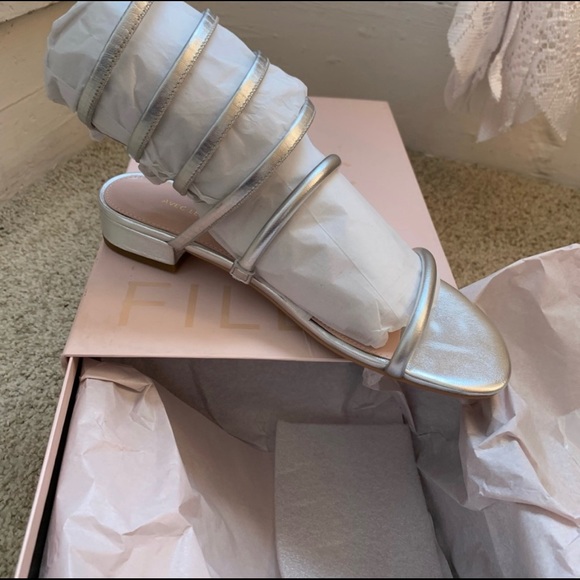 Silver Avec Les Filles calia ankle sandals - Picture 6 of 8